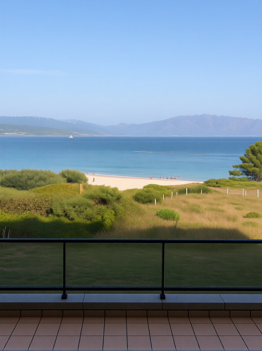 Beachfront flat in Fisterra — Sea view
