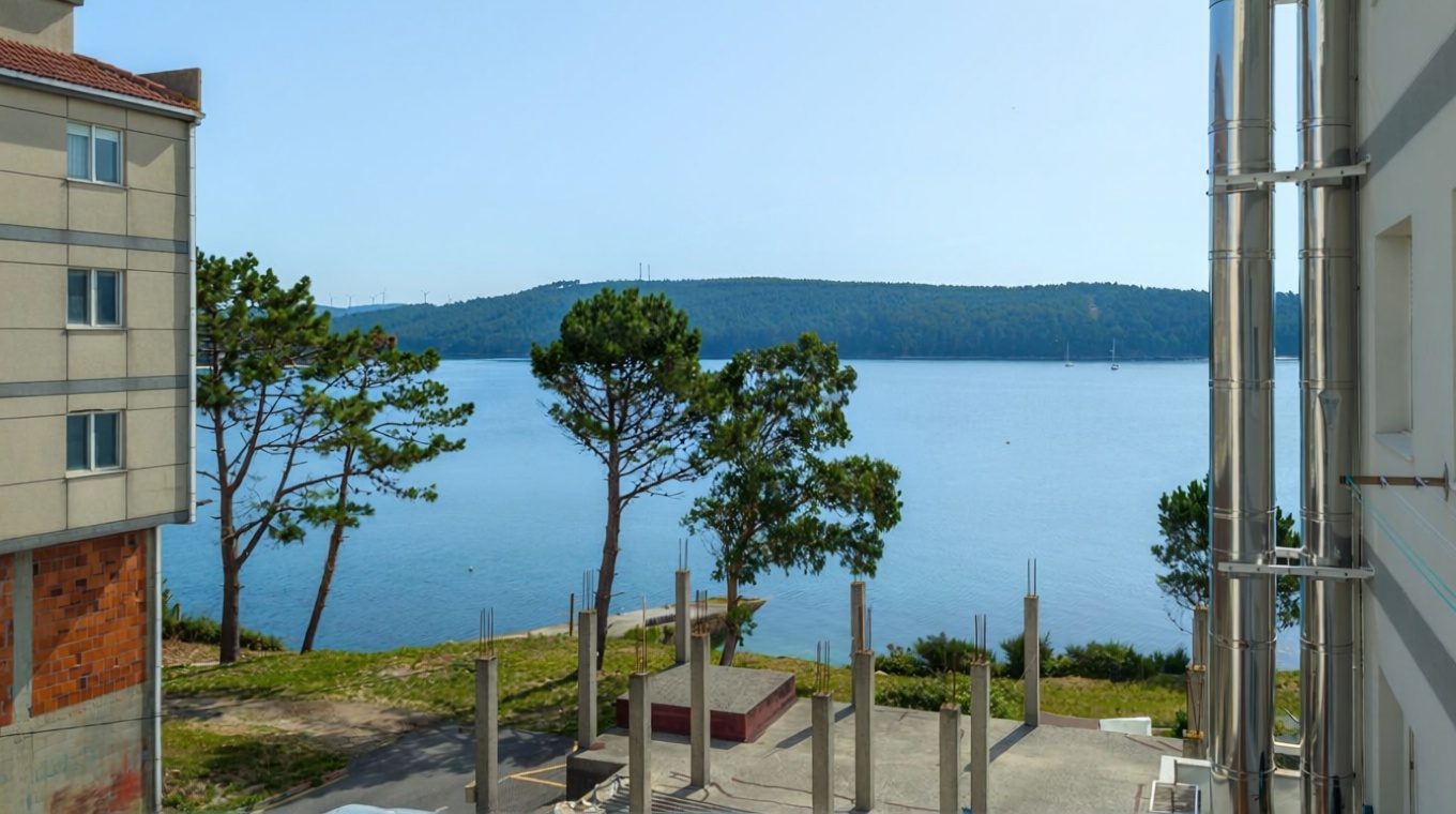 Beachfront flat in Camariñas — Sea view
