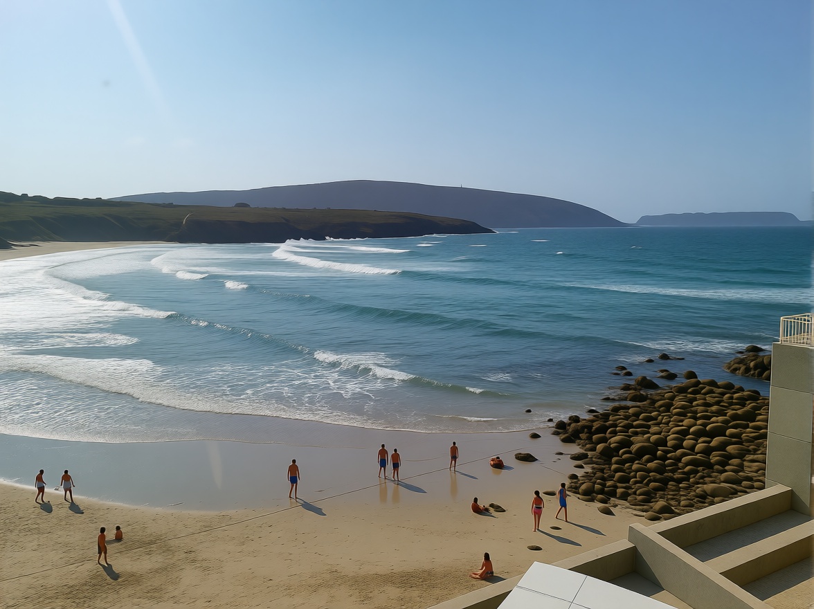 Beachfront flat in Malpica de Bergantiños — Sea view
