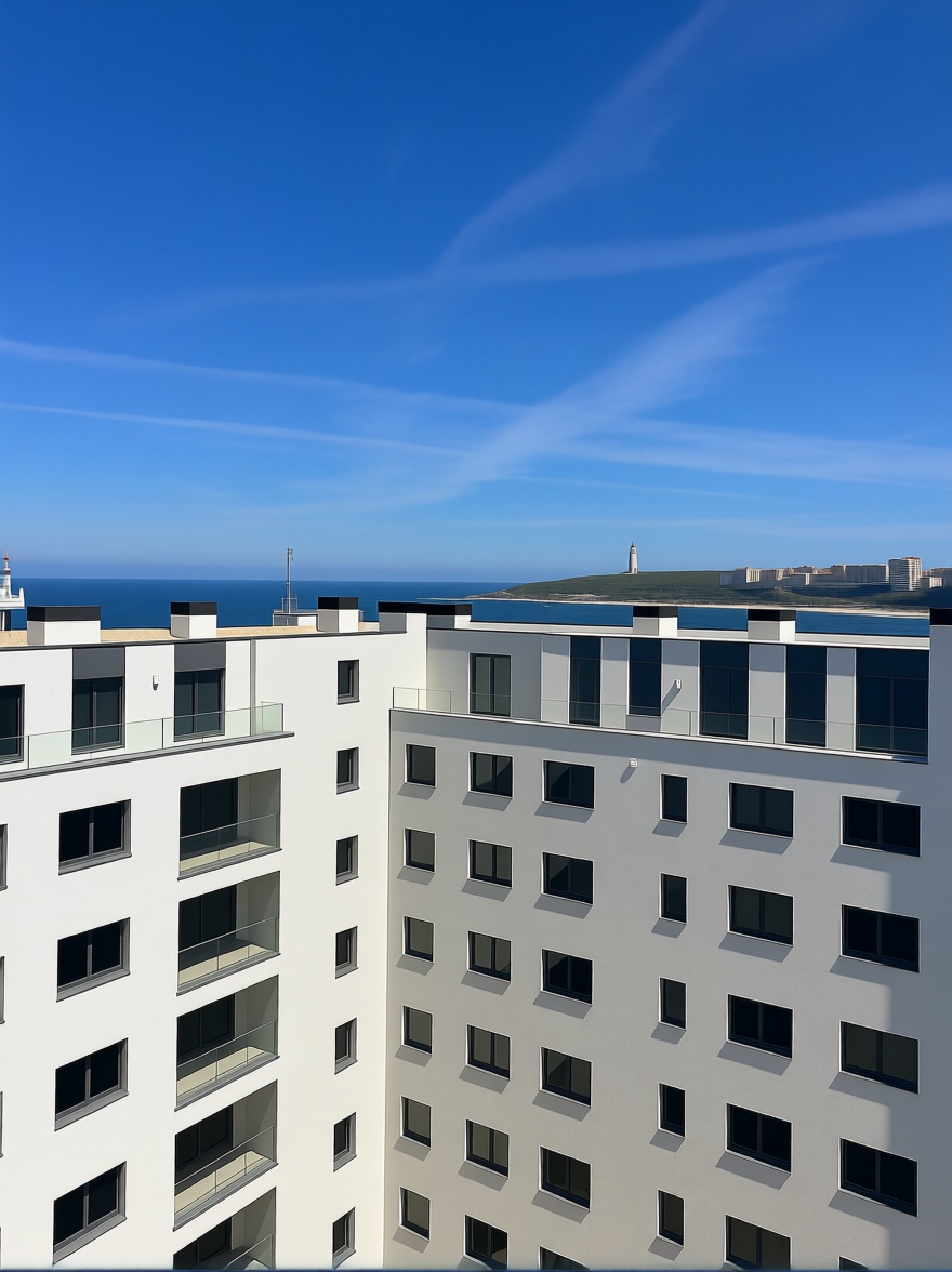 Seafront attic in A Coruña — Sea view