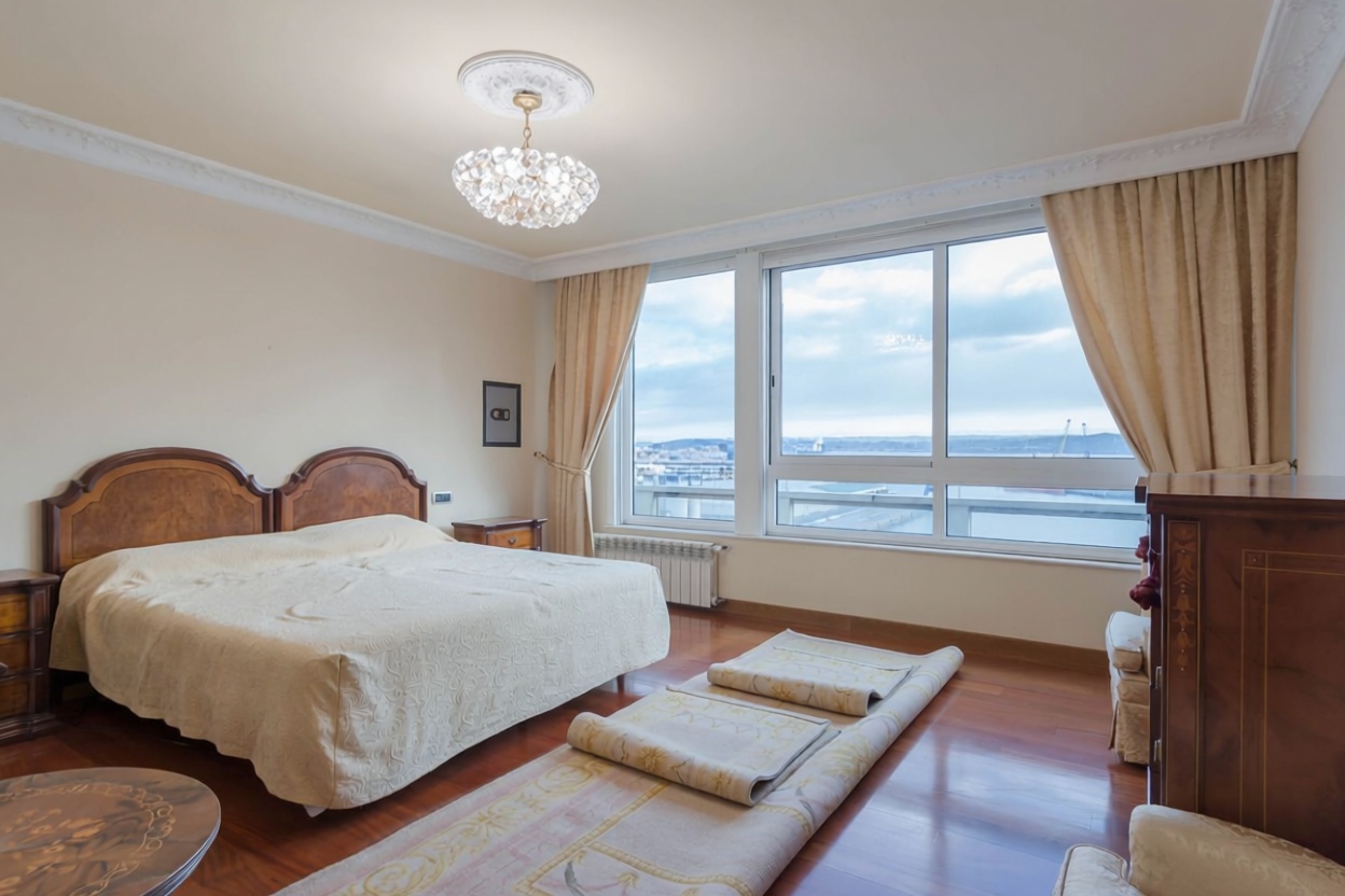 Seafront attic in A Coruña — Bedroom