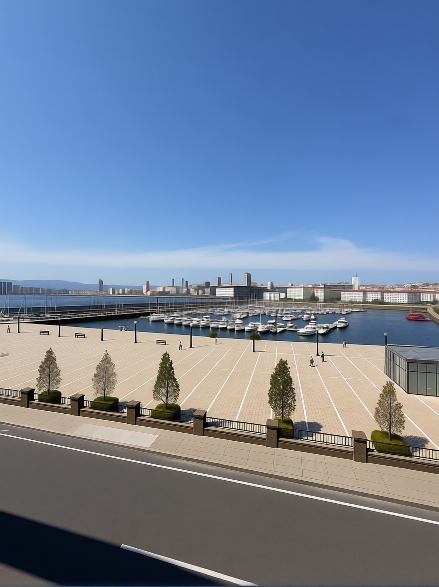 Beachfront flat in A Coruña — Sea view