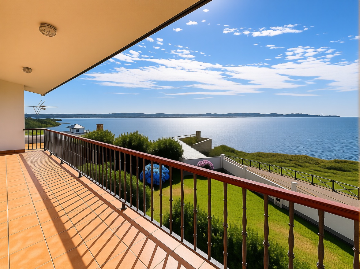 Chalet with direct beach access in Oleiros — Sea terrace