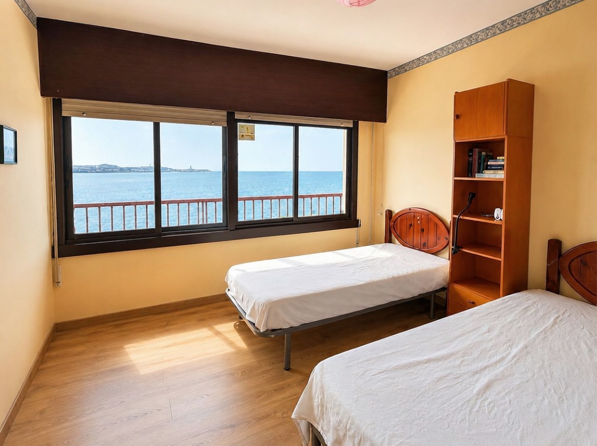 Chalet with direct beach access in Oleiros — Bedroom