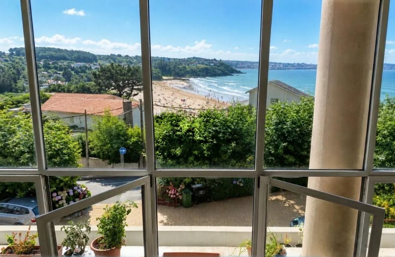 Beachfront flat in Oleiros