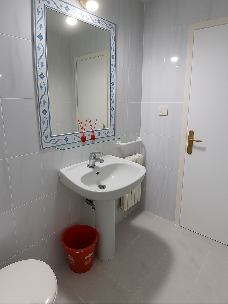 Apartamento em primeira linha de praia em Oleiros — Cozinha