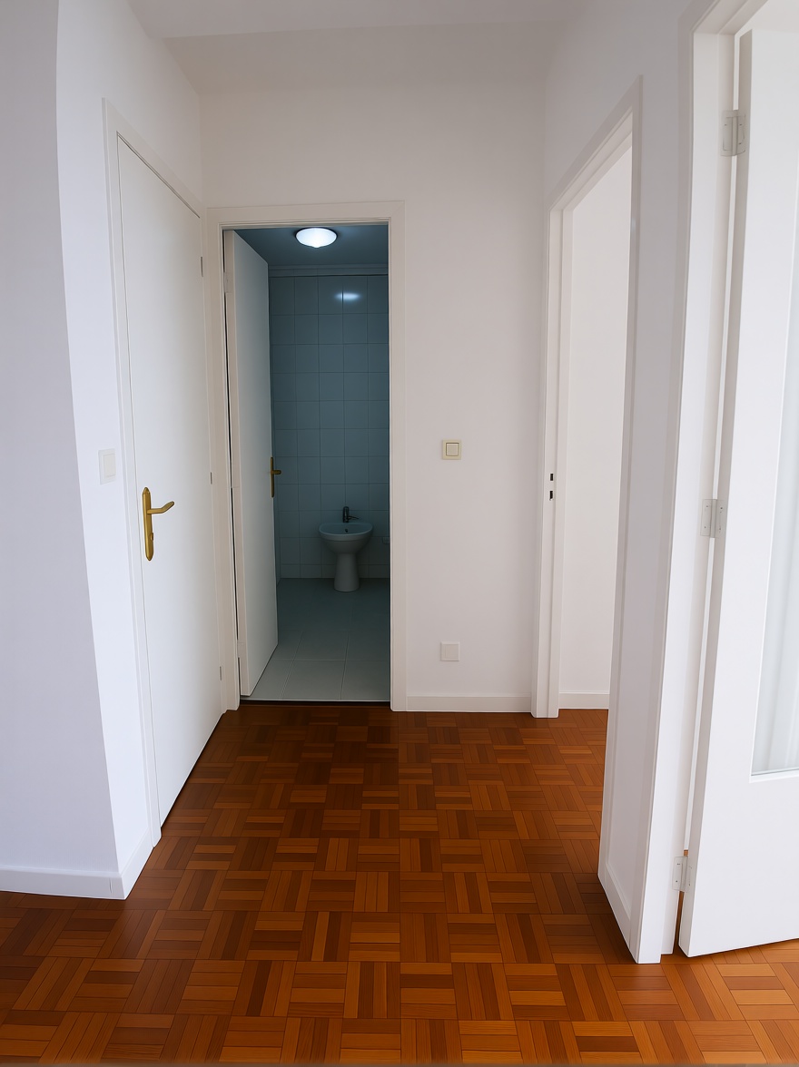 Apartamento em primeira linha de praia em Oleiros — Casa banho