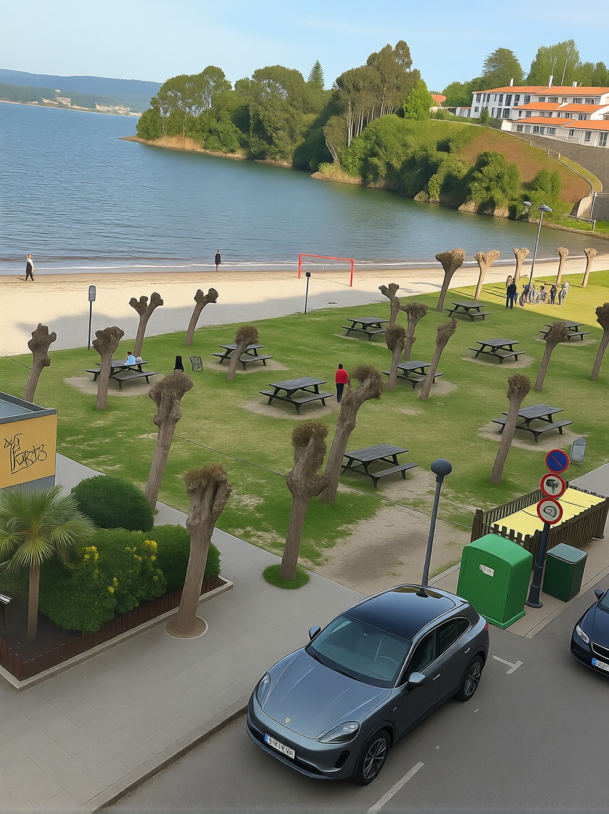 Квартира первая линия пляжа в A Coruña — Морской вид