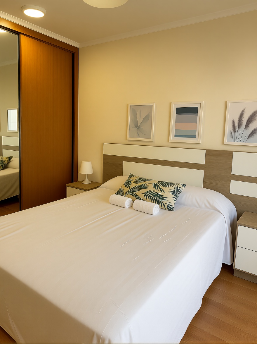 Beachfront flat in Camariñas — Bedroom
