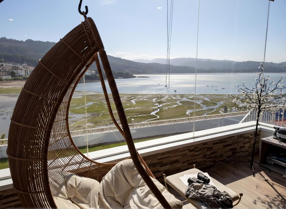 Chalet with direct beach access in Camariñas — Sea view