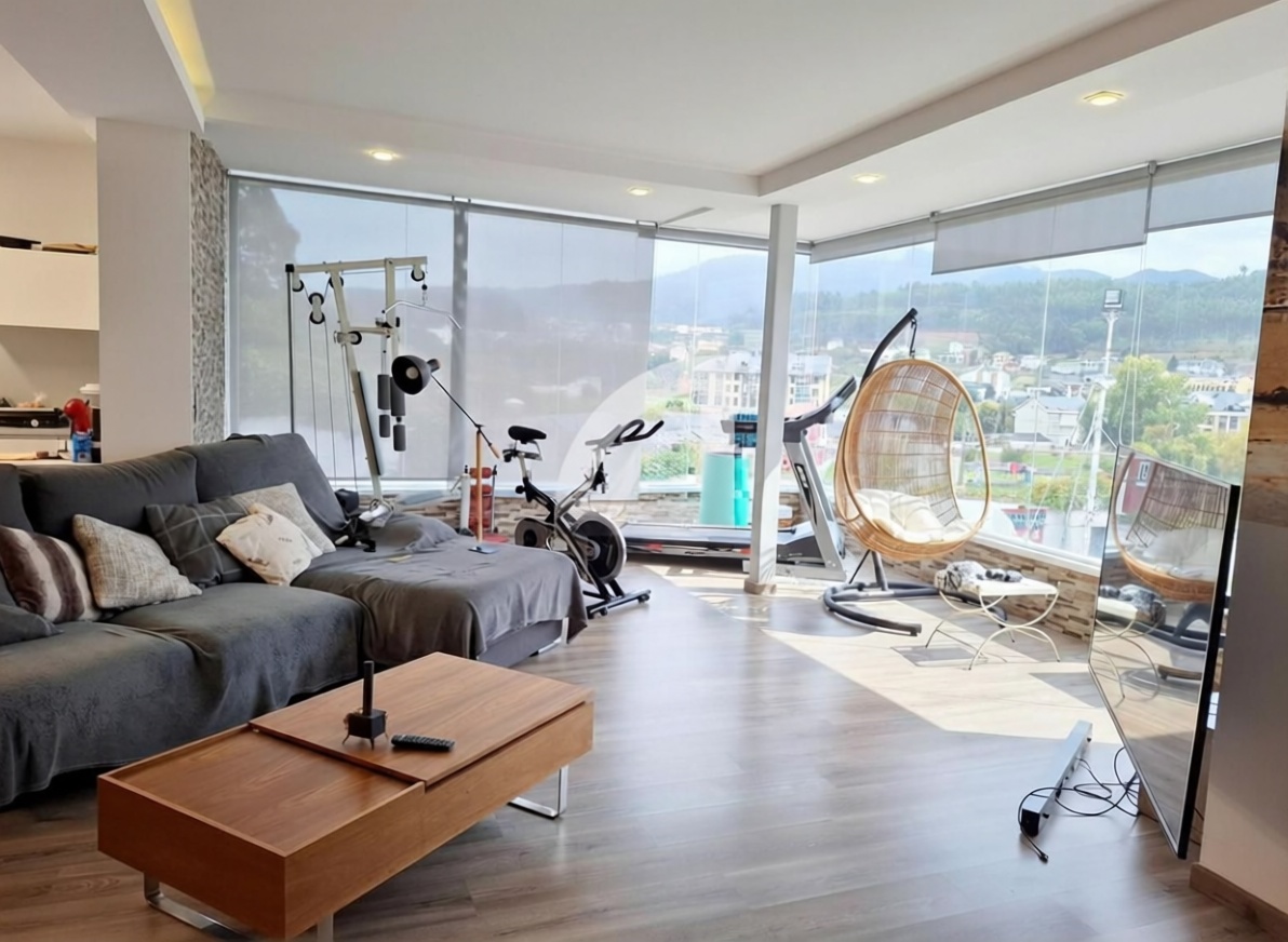 Chalet with direct beach access in Camariñas — Living room