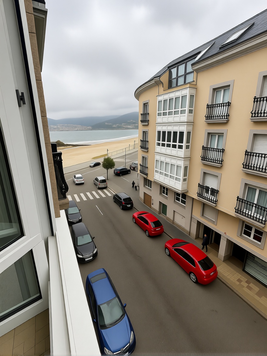 Beachfront flat in Camariñas — Sea view