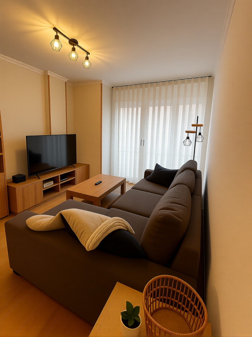 Beachfront flat in Camariñas — Living room