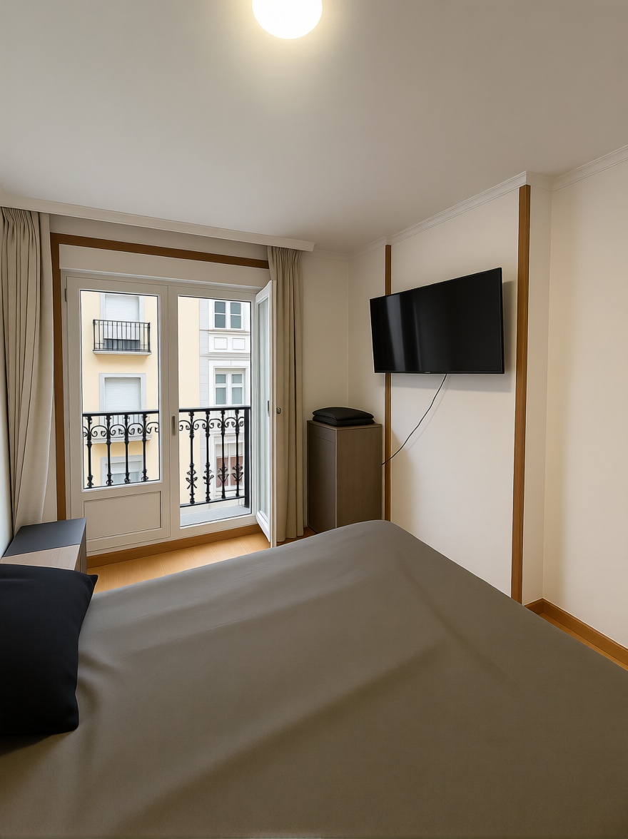 Beachfront flat in Camariñas — Bedroom