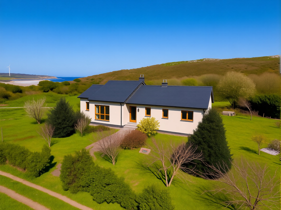 Chalet with direct beach access in Camariñas — Sea view