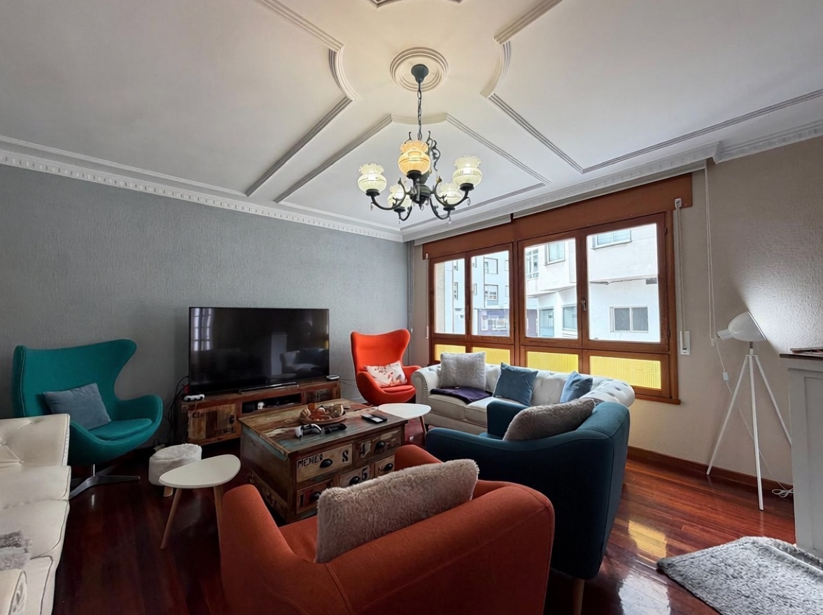 Chalet with direct beach access in Camariñas — Living room