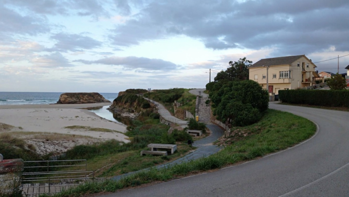 Chalet with direct beach access in Camariñas — Sea view