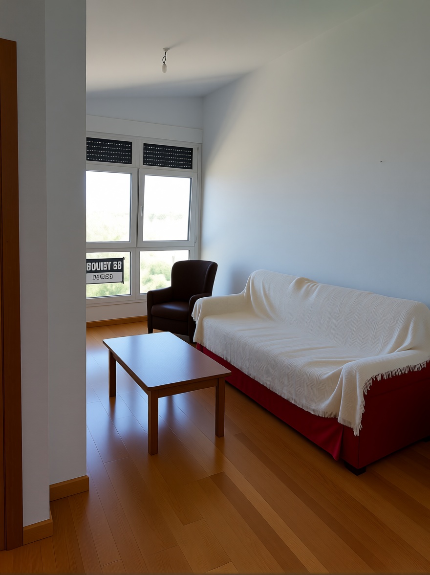 Appartement en attique en première ligne de mer à Castropol — Séjour
