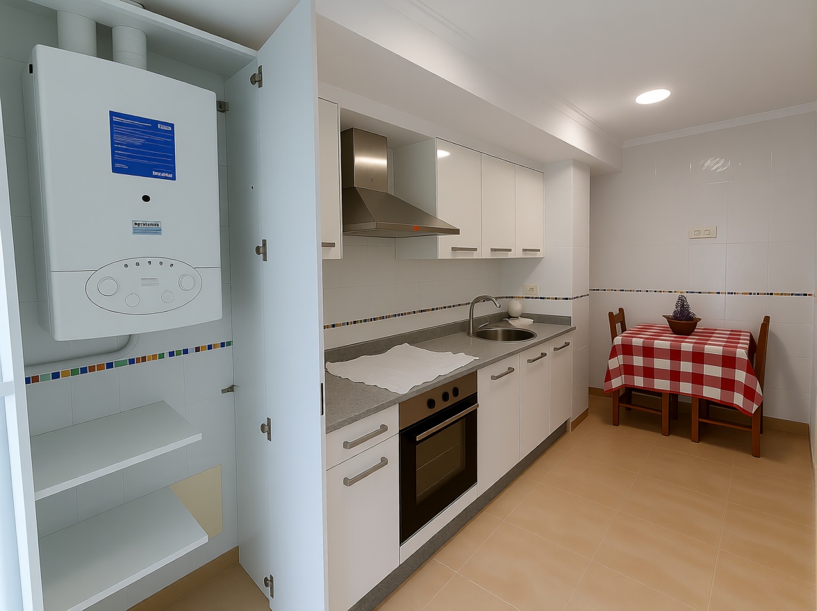Appartement en première ligne de plage à Castropol — Cuisine