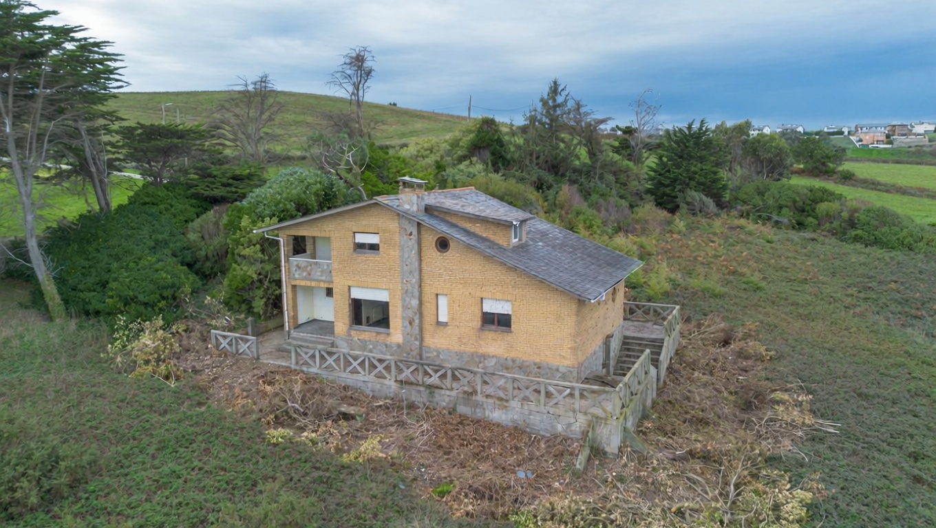Chalet avec accès direct à la plage à Eo-Navia, Asturias — Façade