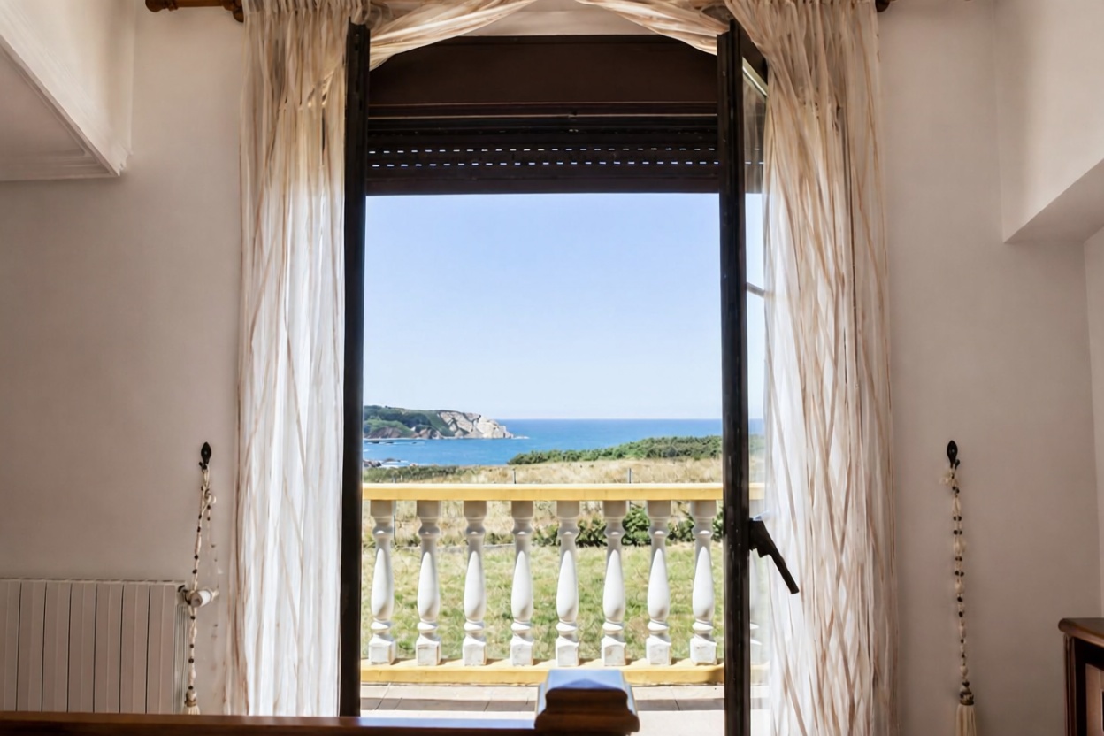 Chalet avec accès direct à la plage à Piedras Blancas — Chambre
