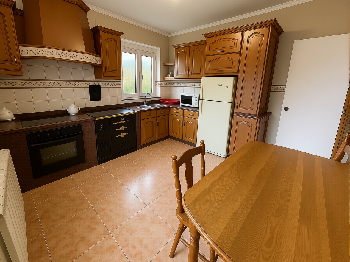 Chalet con acceso directo a playa en Gozón — Cocina