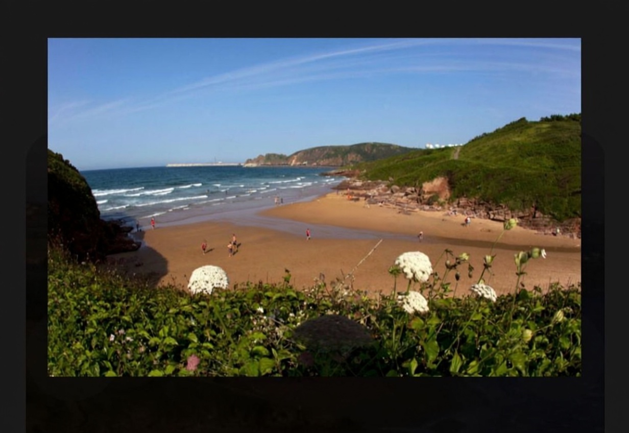 Chalet avec accès direct à la plage à Gijón — Vue mer