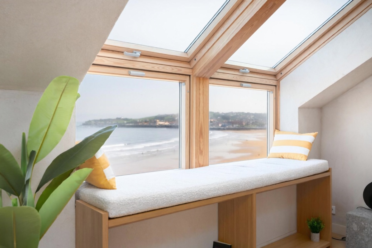 Appartement en attique en première ligne de mer à Gijón