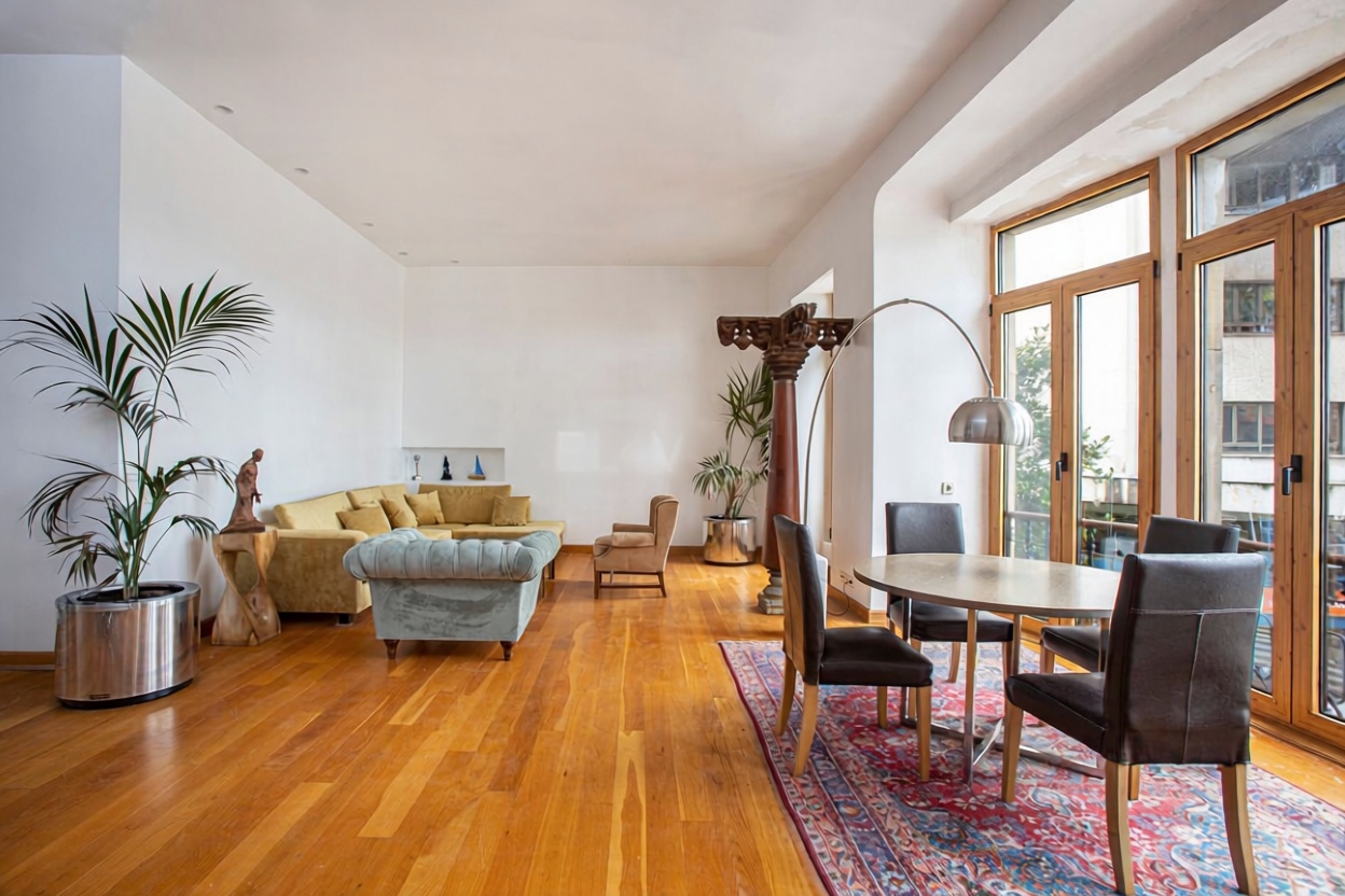 Appartement en première ligne de plage à Gijón — Séjour