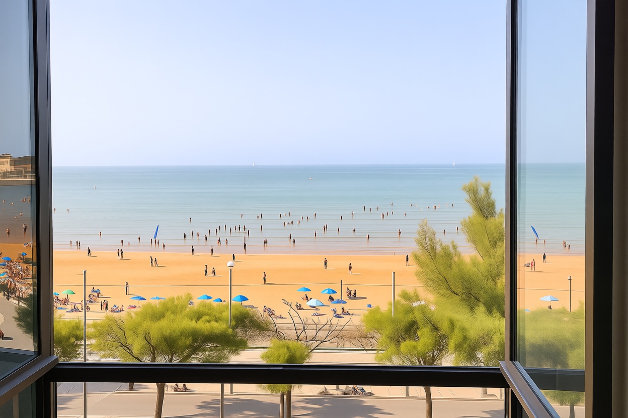 Beachfront flat in Arona — Sea view