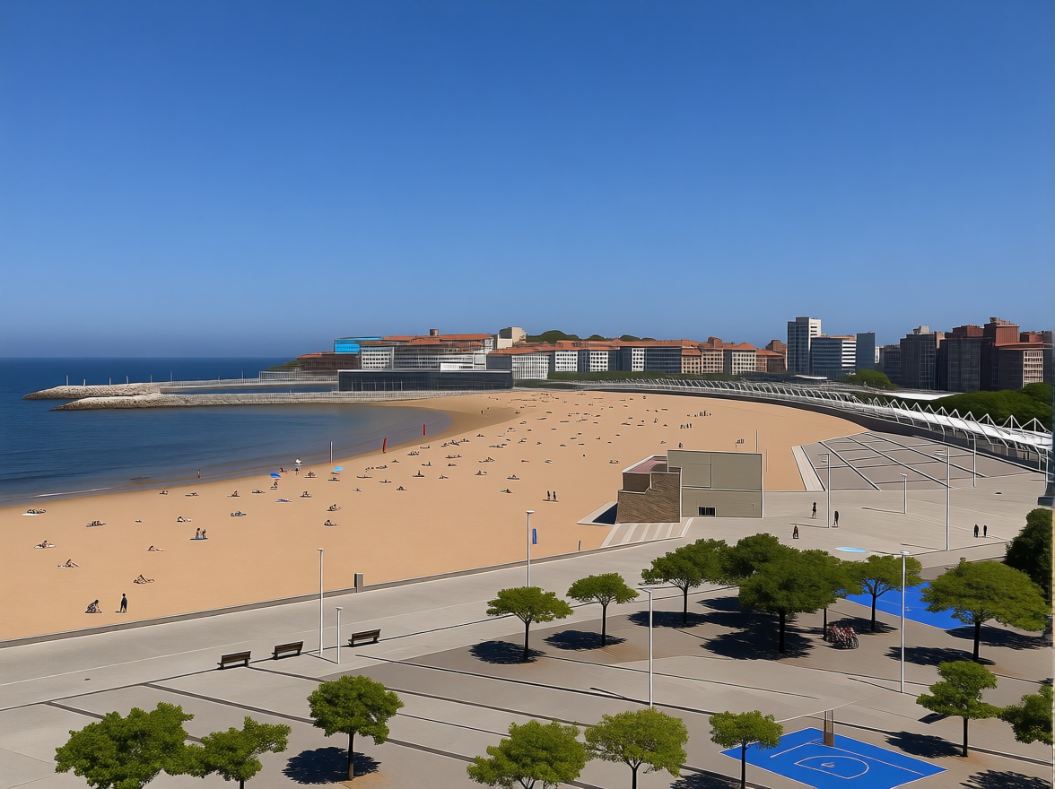 Appartement en première ligne de plage à Gijón — Vue mer