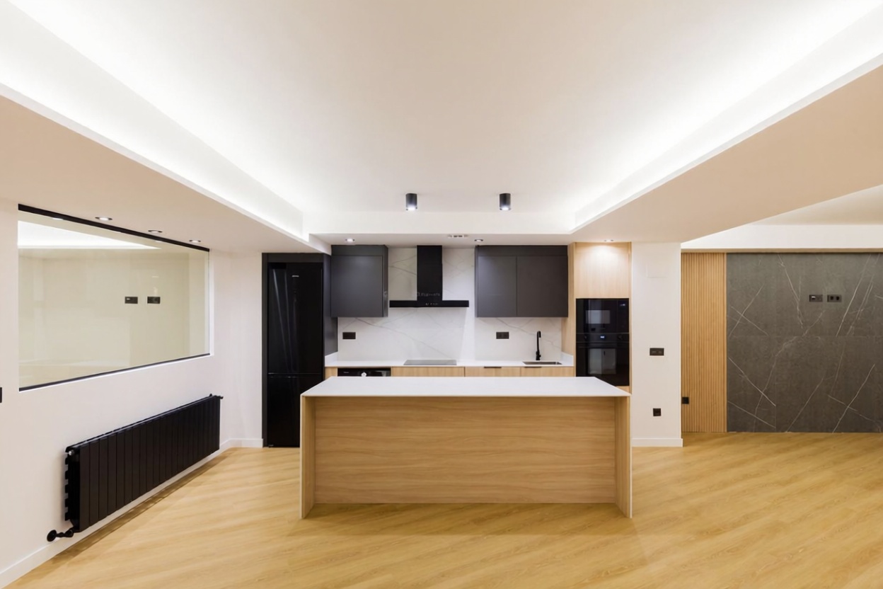 Appartement en première ligne de plage à Gijón — Cuisine