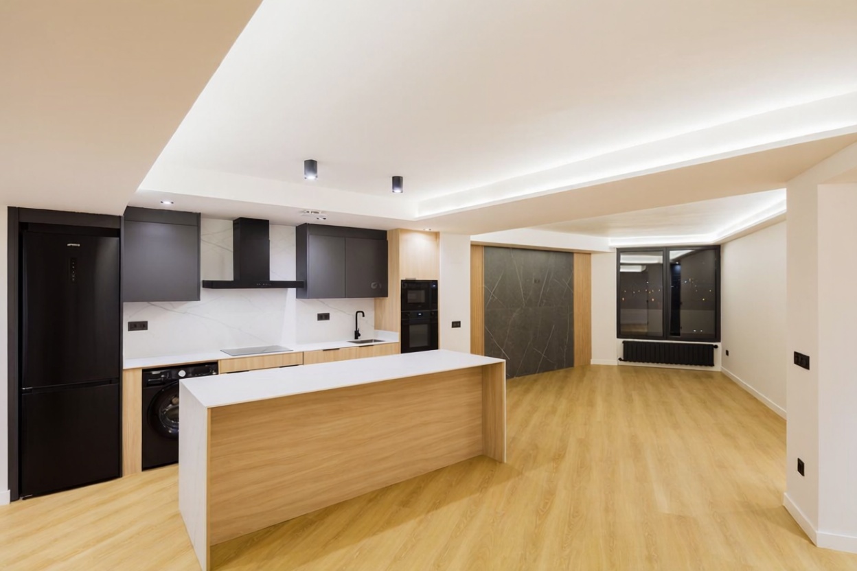 Appartement en première ligne de plage à Gijón — Séjour