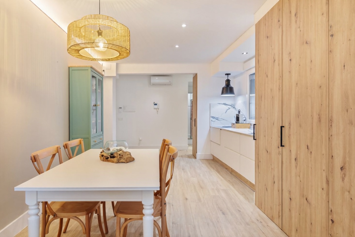Appartement en première ligne de plage à Gijón — Cuisine
