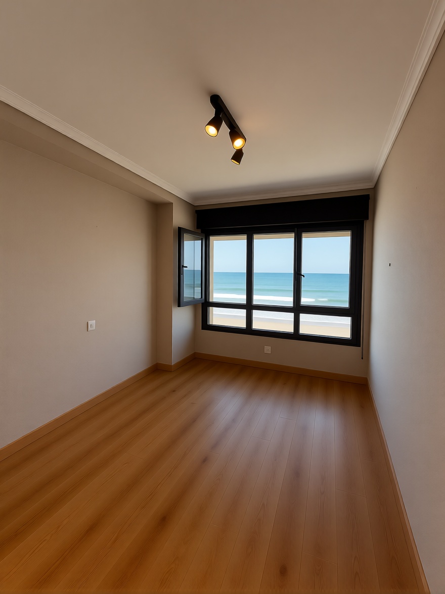 Appartement en première ligne de plage à Gijón — Chambre