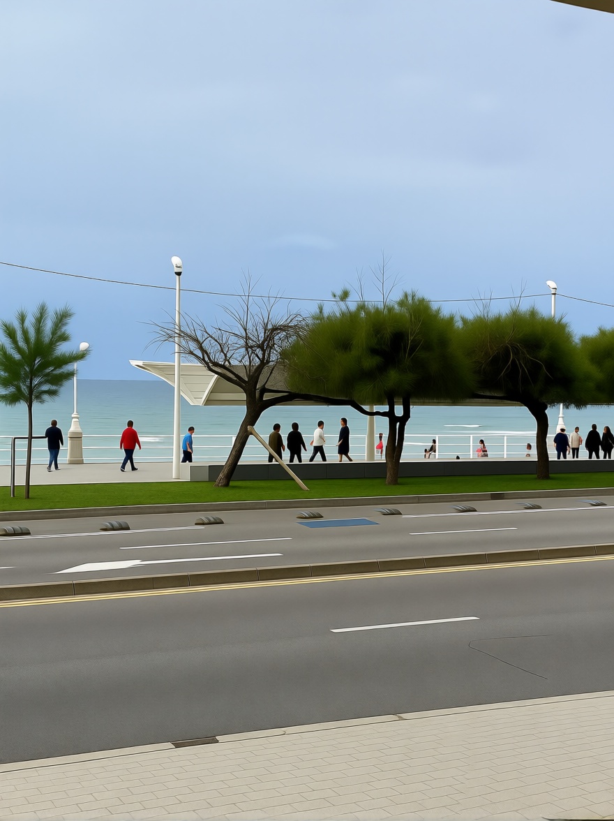 Beachfront flat in Arona — Sea view