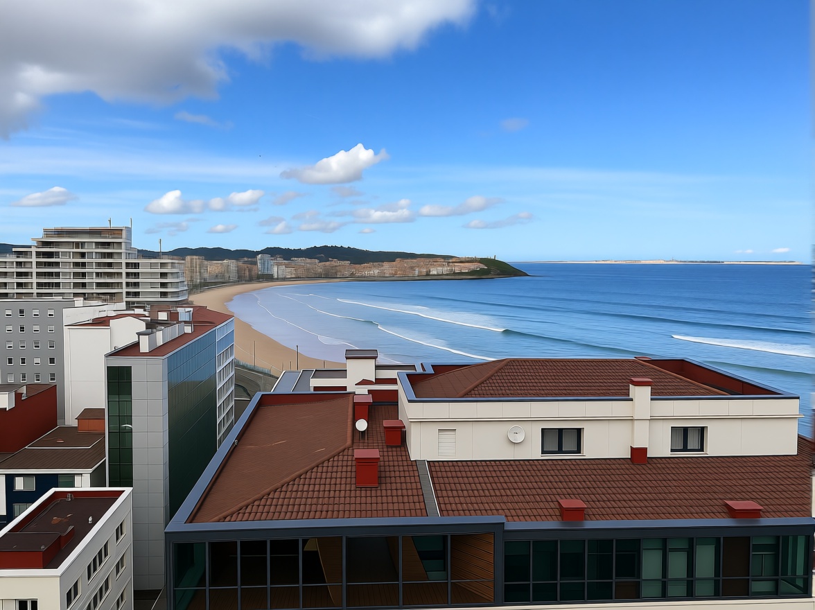 Beachfront flat in Arona — Sea view