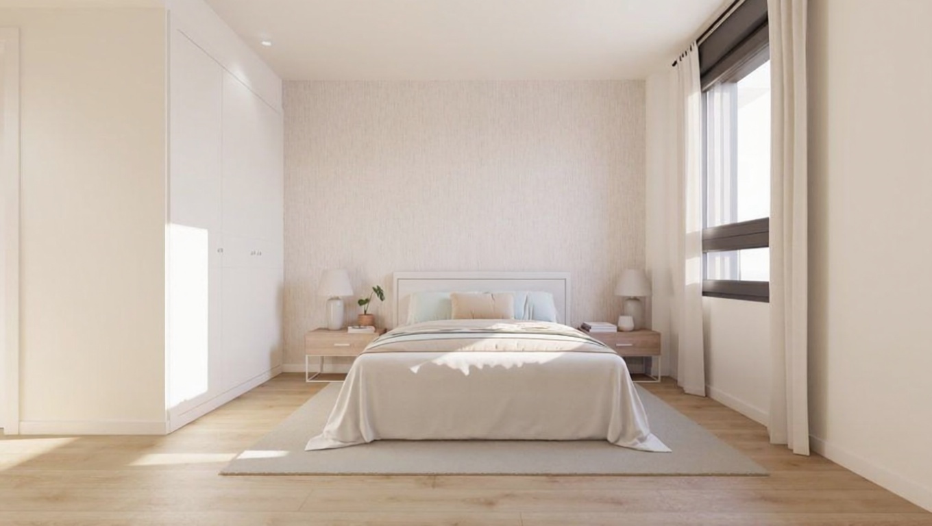 Appartement en première ligne de plage à Gijón — Chambre