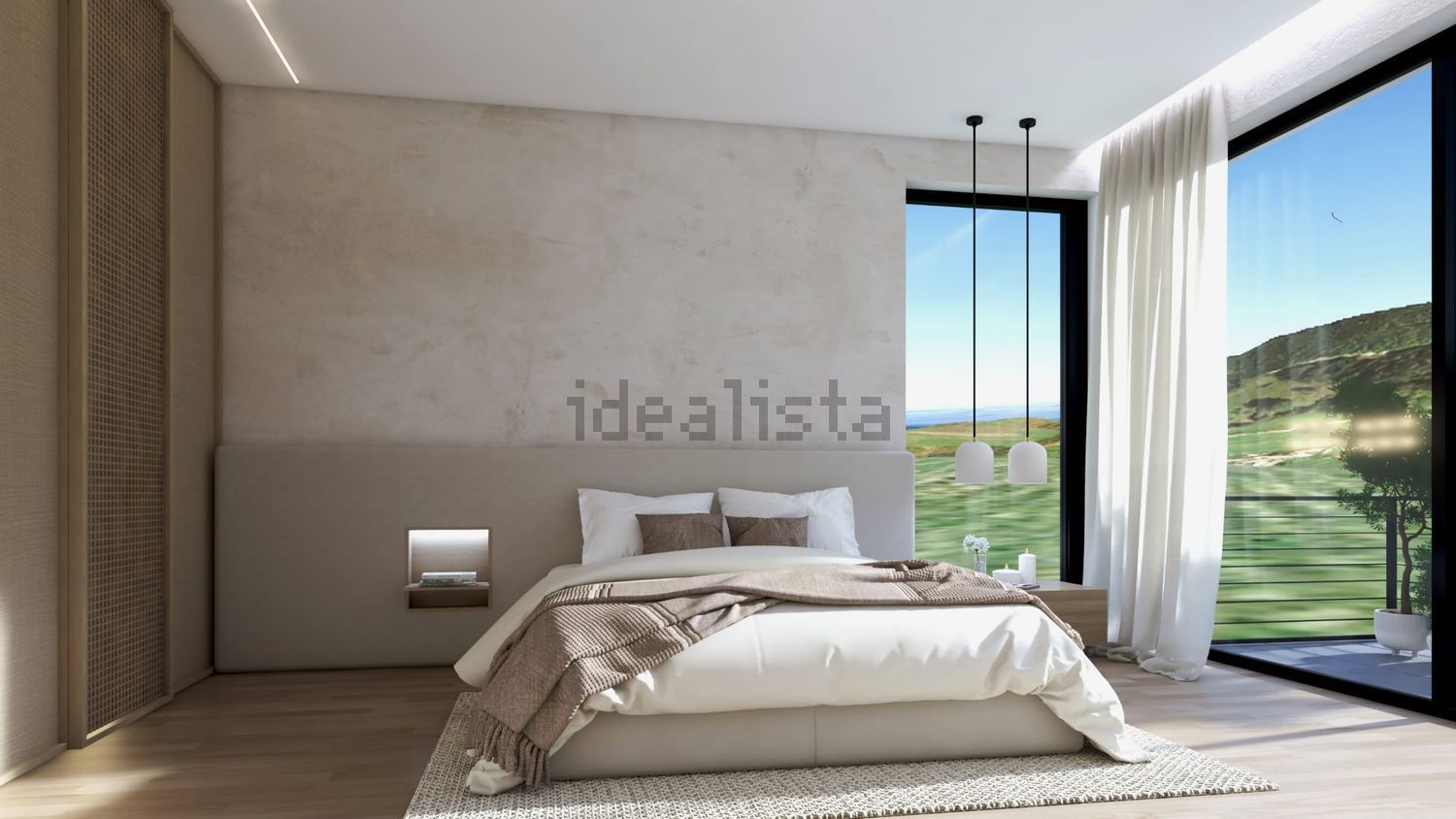 Chalet com acesso direto à praia em Val de San Vicente — Quarto