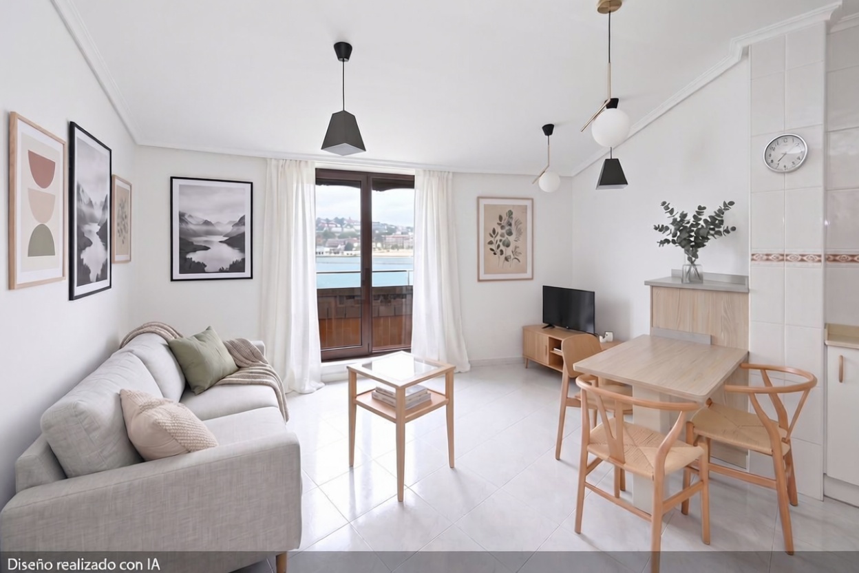 Beachfront flat in Santander — Living room