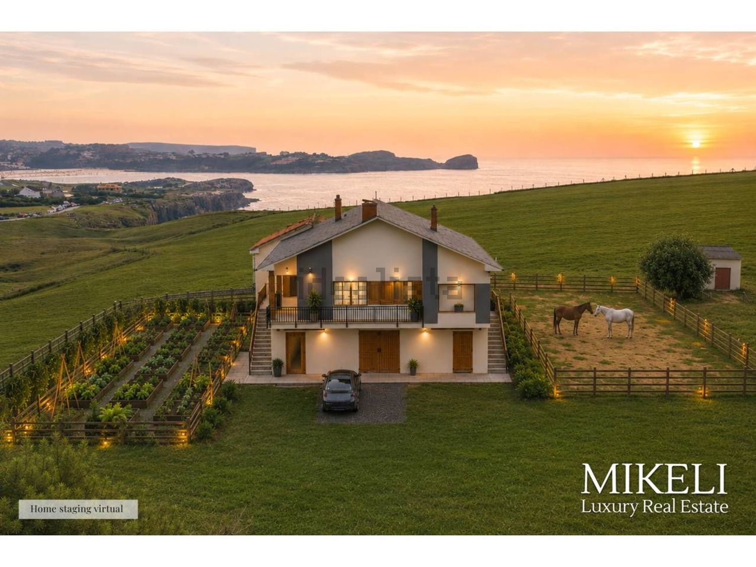 Chalet com acesso direto à praia em Santander
