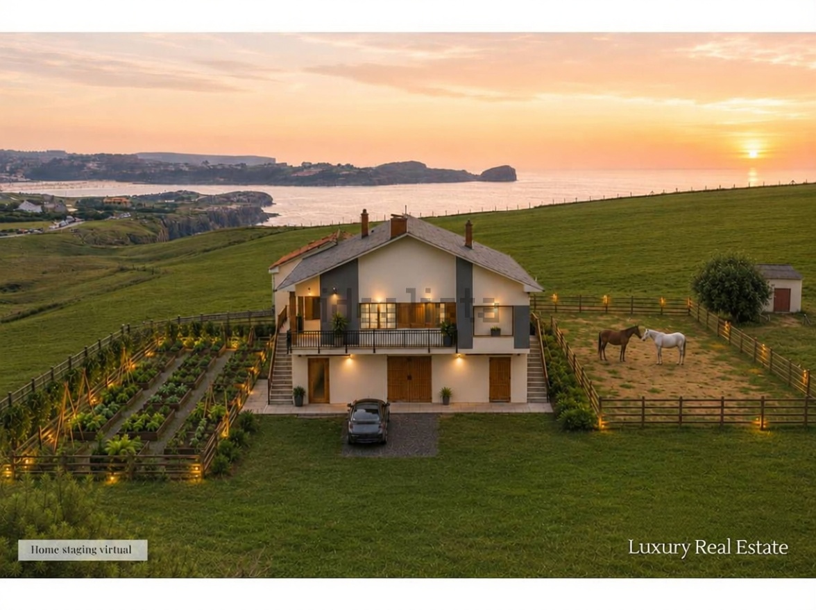 Chalet with direct beach access in Santander — Sea view