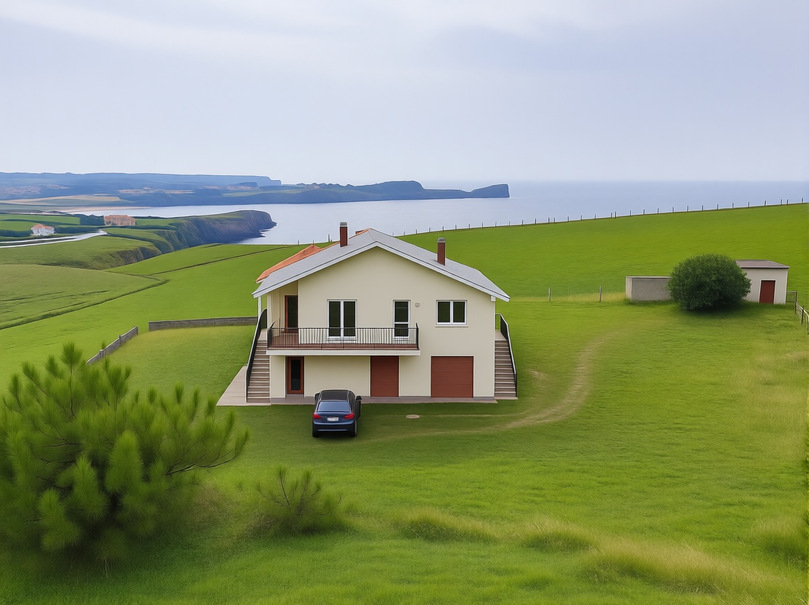 Chalet with direct beach access in Santander — Sea view