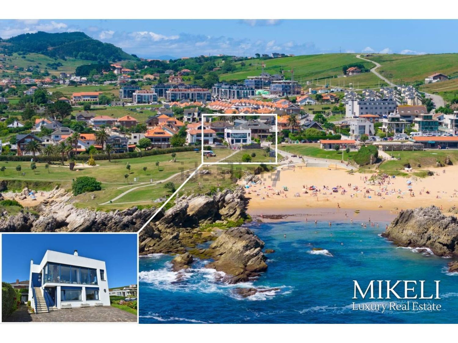 Chalet com acesso direto à praia em Soto de la Marina — Aérea