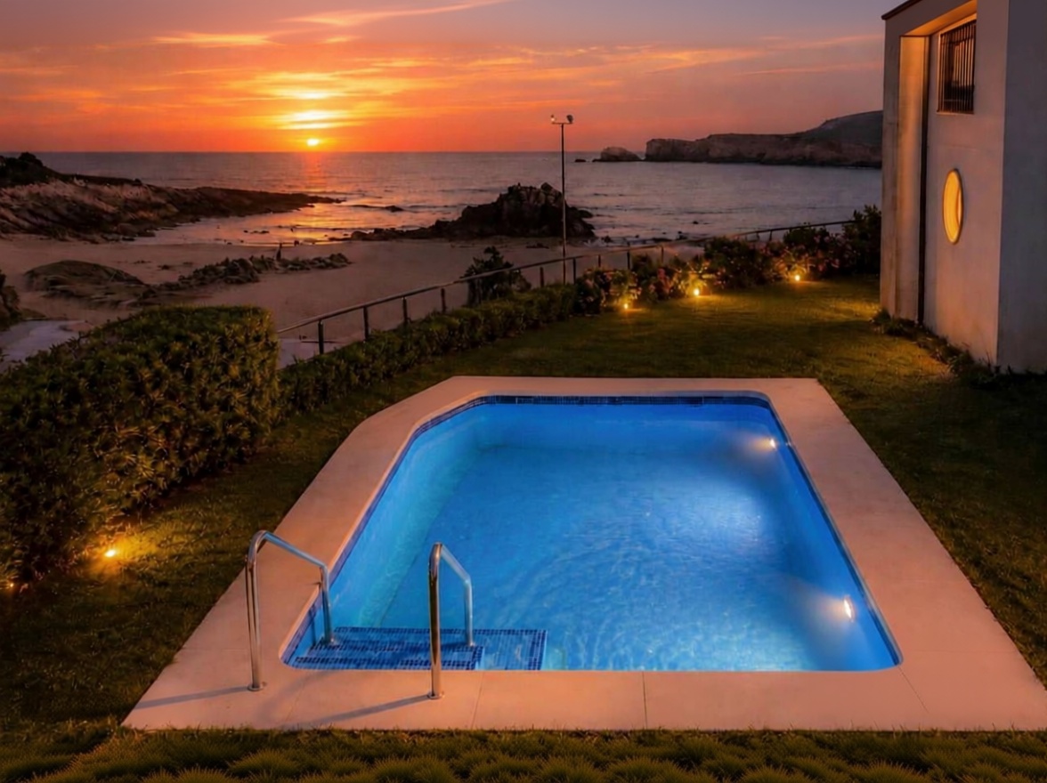 Chalet avec accès direct à la plage à Soto de la Marina — Piscine