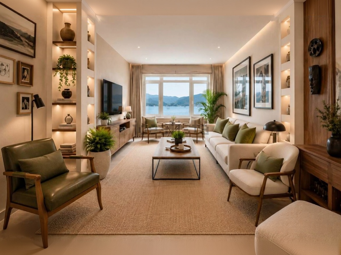 Beachfront flat in Santander — Living room