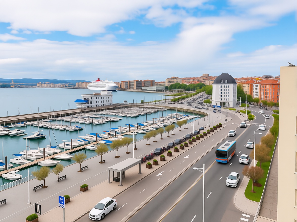 Beachfront flat in Santander — Sea view