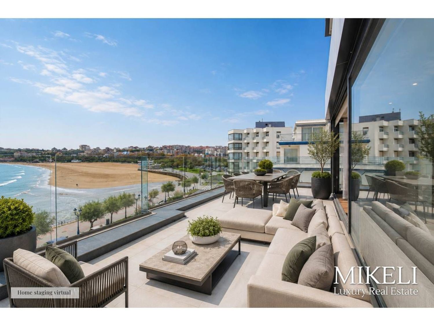 Apartamento em primeira linha de praia em Santander
