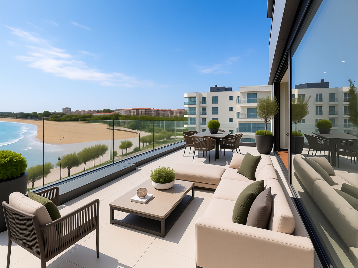 Beachfront flat in Santander — Sea terrace