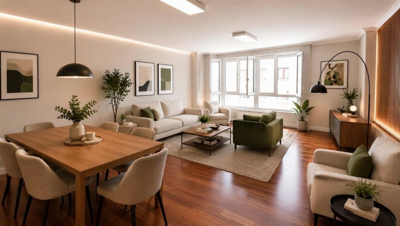 Beachfront flat in Santander — Living room